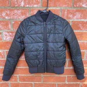 Lululemon reversible bomber jacket navy women sz 4